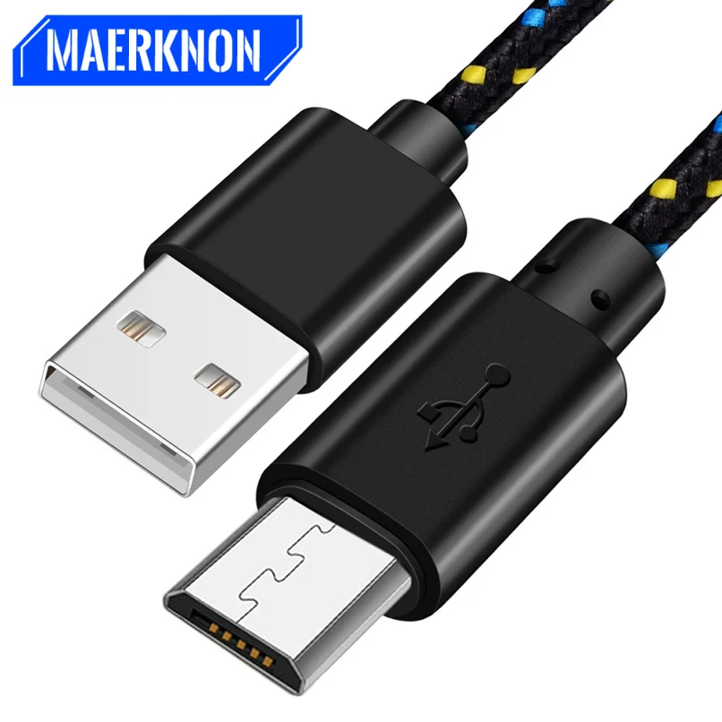 Micro USB Cable Data Sync USB Charger Cable For Samsung HTC Huawei Xiaomi Tablet Android 1m/2m/3m Nylon Braided USB Phone Cables