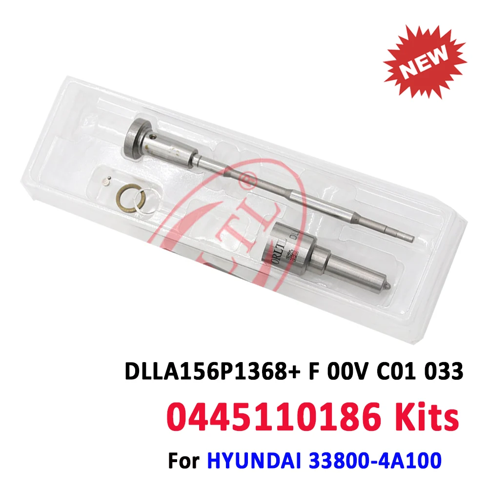 For HYUNDAI 0 445 110 279 0 445 110 186 0445110730 Nozzle DLLA156P1368 VALVE F00VC01033 Diesel Injector Repair Kits 33800-4A100