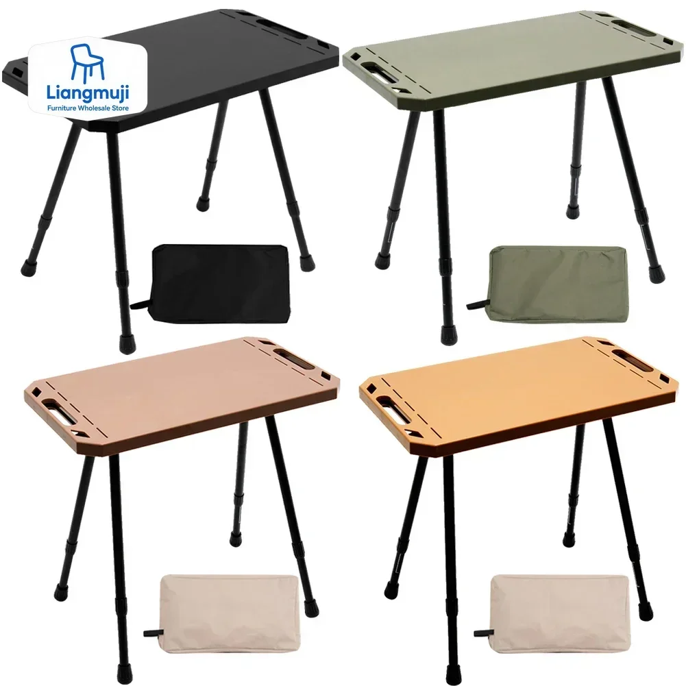 

Folding Camping Table Adjustable Height Outdoor Table Aluminium Alloy Side Table for Outdoor Indoor Picnic BBQ Hiking Picnic