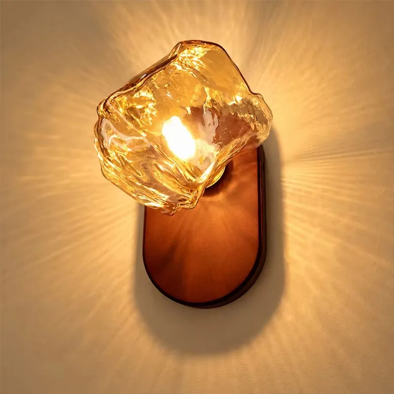 Vintage Wabi Sabi Wall Lamp Creative ice cube shapes Wall Sconce Bedroom Livingroom Bedside Hallway Home Decor Luminaria