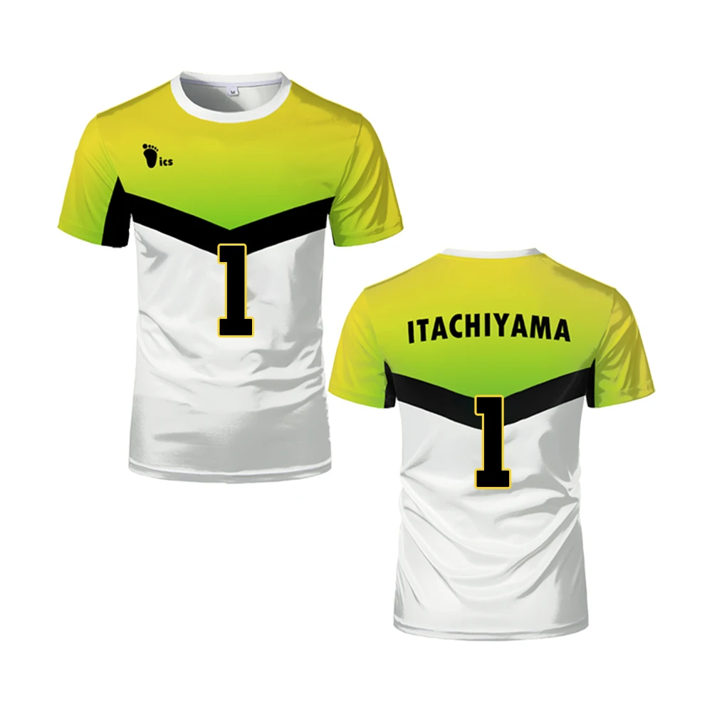 Japanese Anime Haikyuu Jersey Itachiyama Institute Kiyoomi Sakusa Fans Cosplay Tops Sports Gym oversized Men And Women Tees