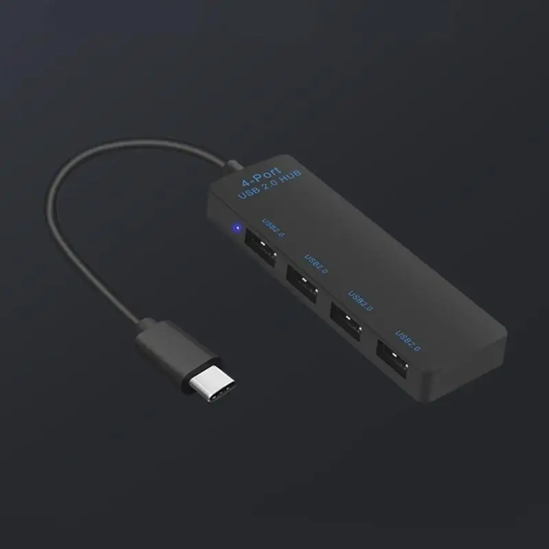 652F Type C Multiport Hub Offering 4 USB2.0 Connection For Various Gadgets Charging