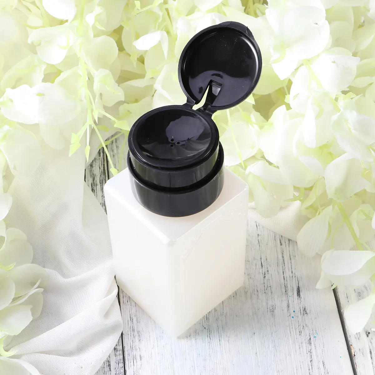 Botella con Bomba de Presión para Alcohol Líquido, Dispensador de Gel Acrílico para Remover Esmalte de Uñas, Contenedor de Almacenamiento Vacío con Bomba de Empuje