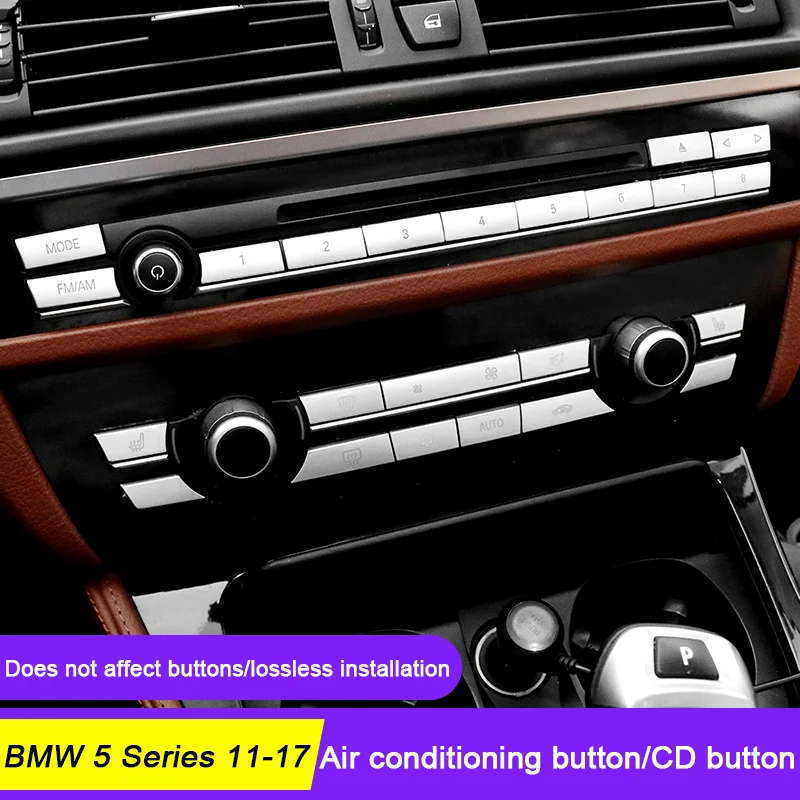 

Для BMW 5 серии G30 F90 F07 F11 F10 G31 2011-2017, центральная консоль автомобиля, кнопка кондиционера, крышка, кнопки CD, наклейка, накладка