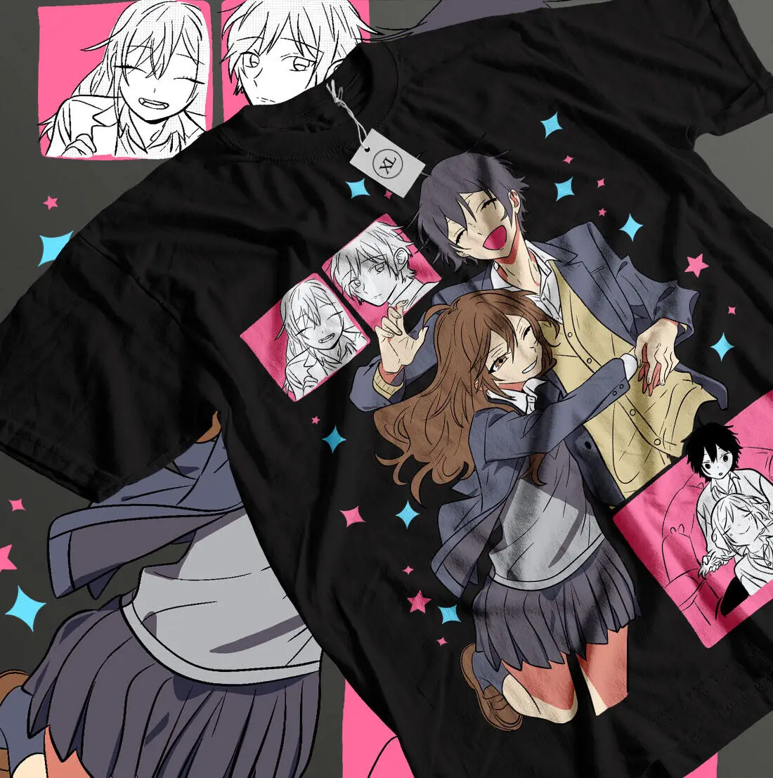 Hori-san to Miyamura-kun T-shirt Kawaii Japanese Horimiya Gifts Shirt All Size