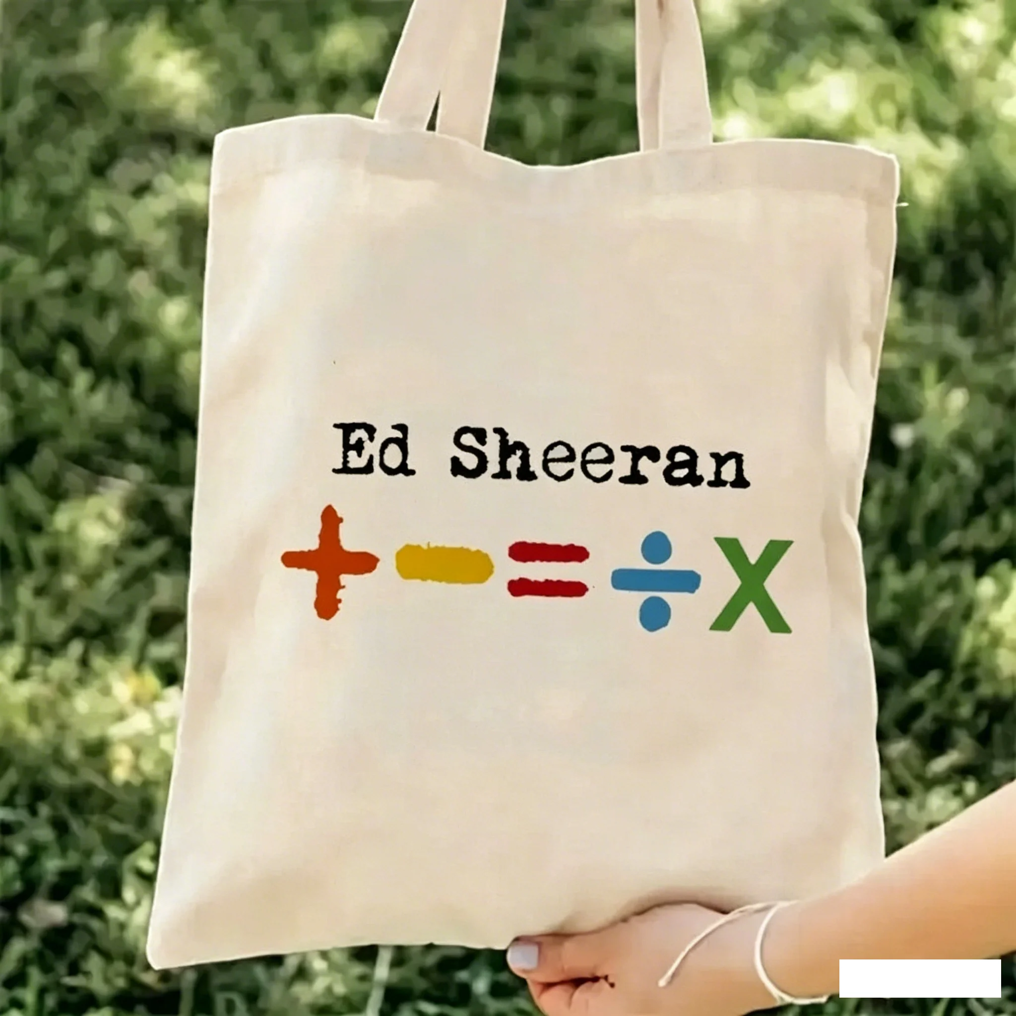 Ed Sheeran New Album Tour 2026 Global Tour Mercah Graphic Print Casual Canvas Bag Shopping Y2k Fashion Tote Bag for Fans Gift