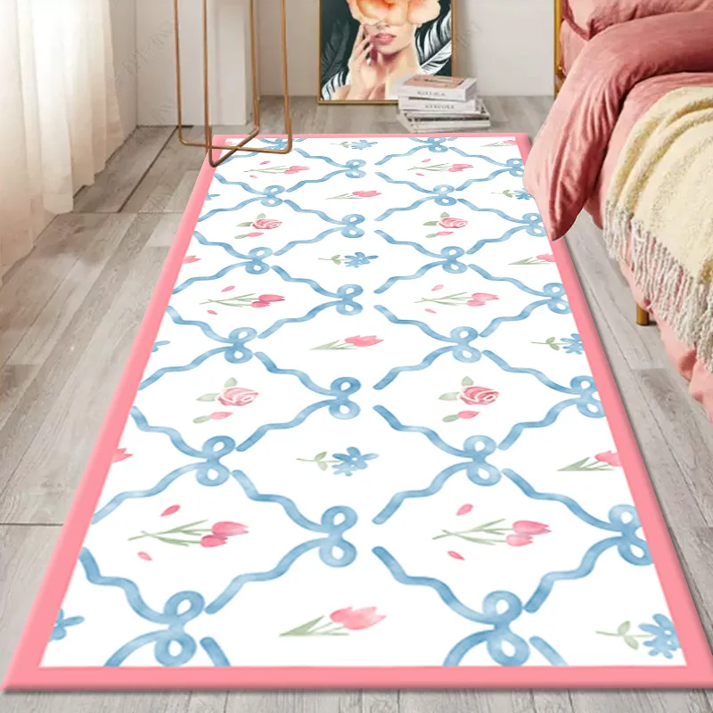 

Luxury Modern Simple Floral Carpets for Living Room, Washable Floor Mat, Kids Bedroom, Home Decor, Bedside Sofa Play Area Rug