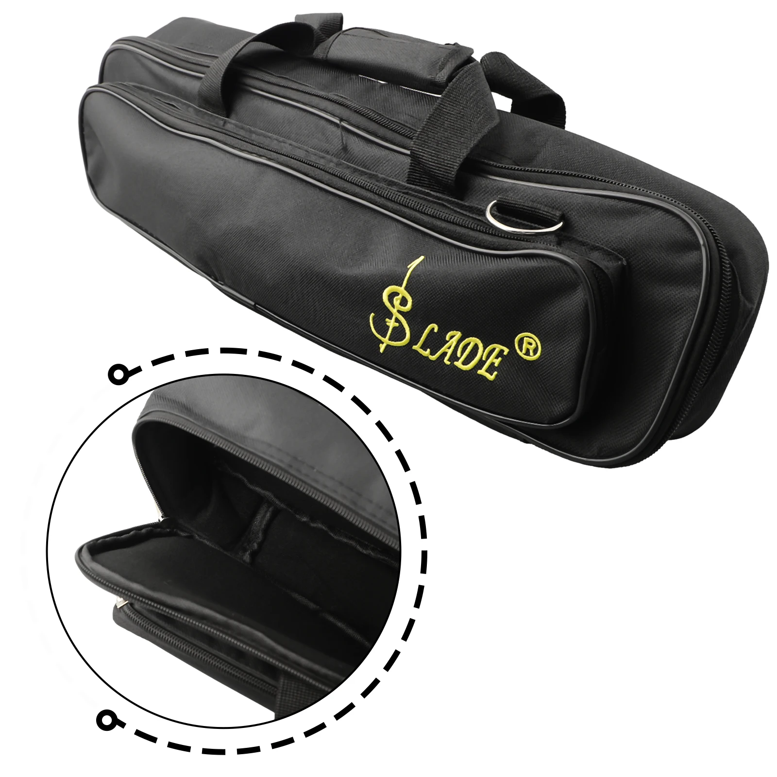 for flute Case for flute Bag with Thickened Sponge Liner Soft Velvet Lining Rainproof and Side Pocket Design