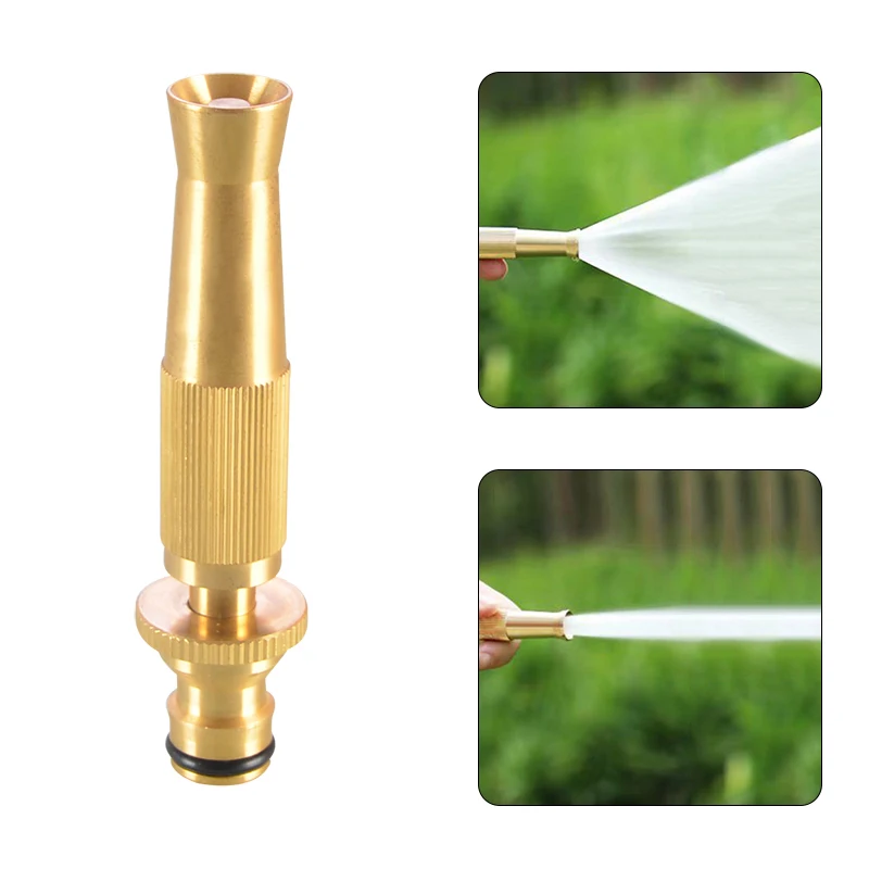 

High Pressure Water Gun Spray Nozzle Brass Spray Quick Hose Nozzle Connector Home Faucet Adapter Car Wash Garden Lawn Irrigation