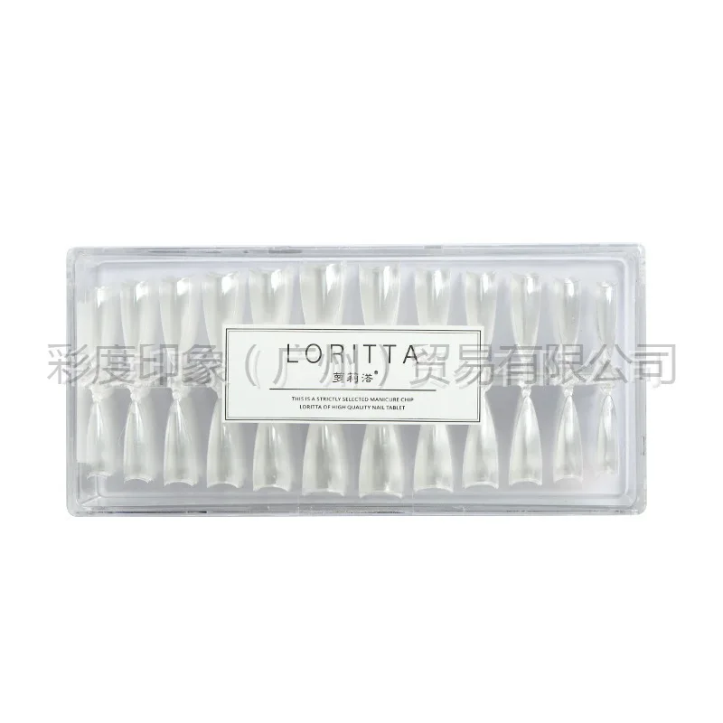 Japanese crescent light C arc half nail plate crease no trace transparent extension for non-abrasive nail salon