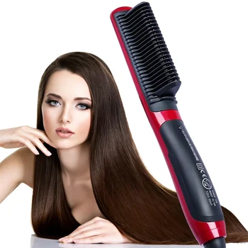 Image Bestselling Professional Multifunctional Straight Hair Brush Portable And Fast Heating Ceramic Coating Straight Hair Brush