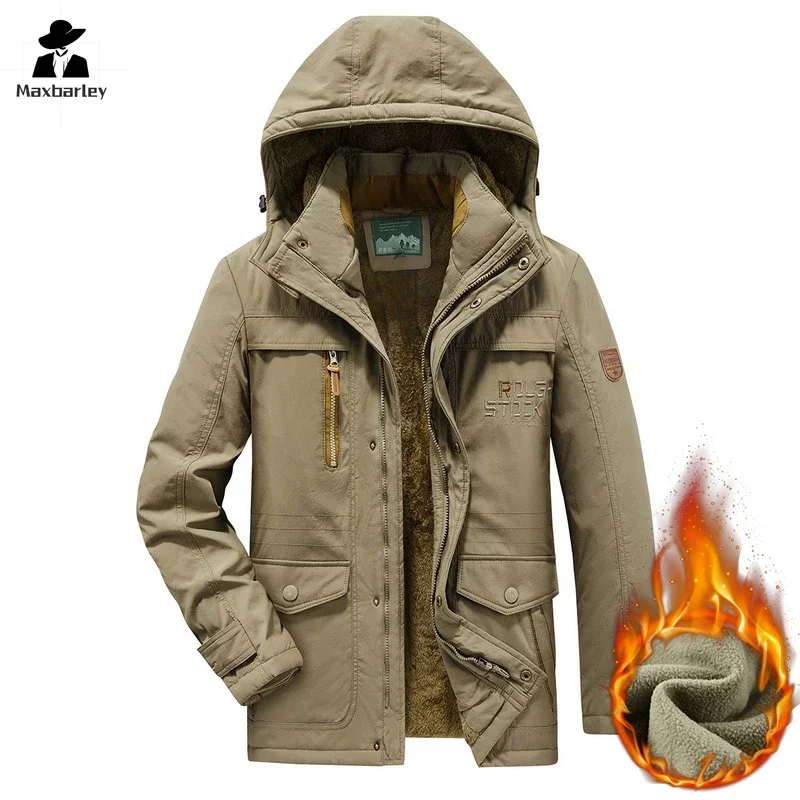 

Plus Size 5xl Winter Men Warm Thick Fleece Parkas Men Windproof Hooded Snowfield Jacket Coat Men High Quality Casual Jacket Male