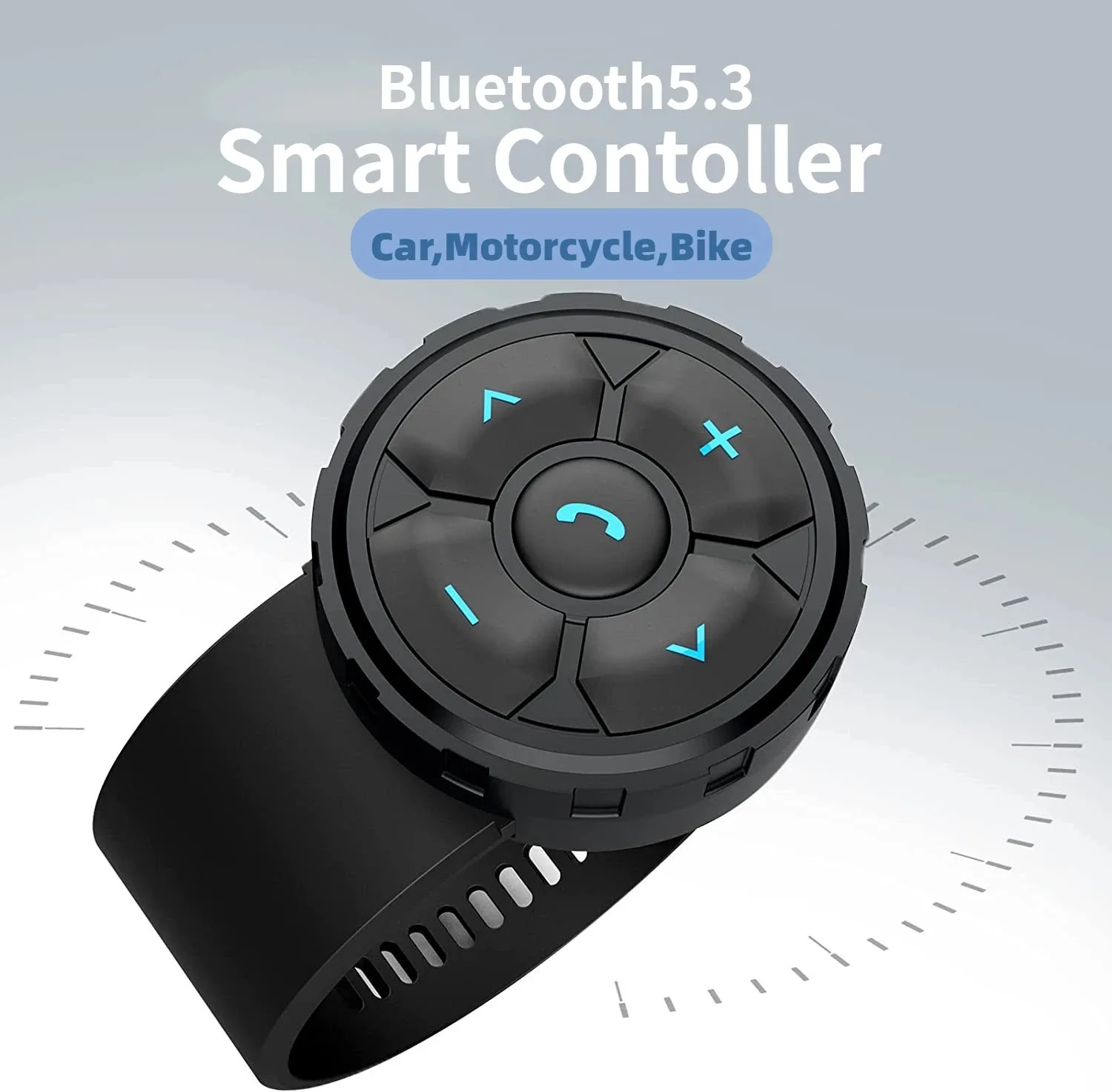 Wireless Bluetooth 5.3 Remote Controller IPX6 Waterproof Wireless Controller for Bicycle Motorcycle Car for iPhone Android Devic