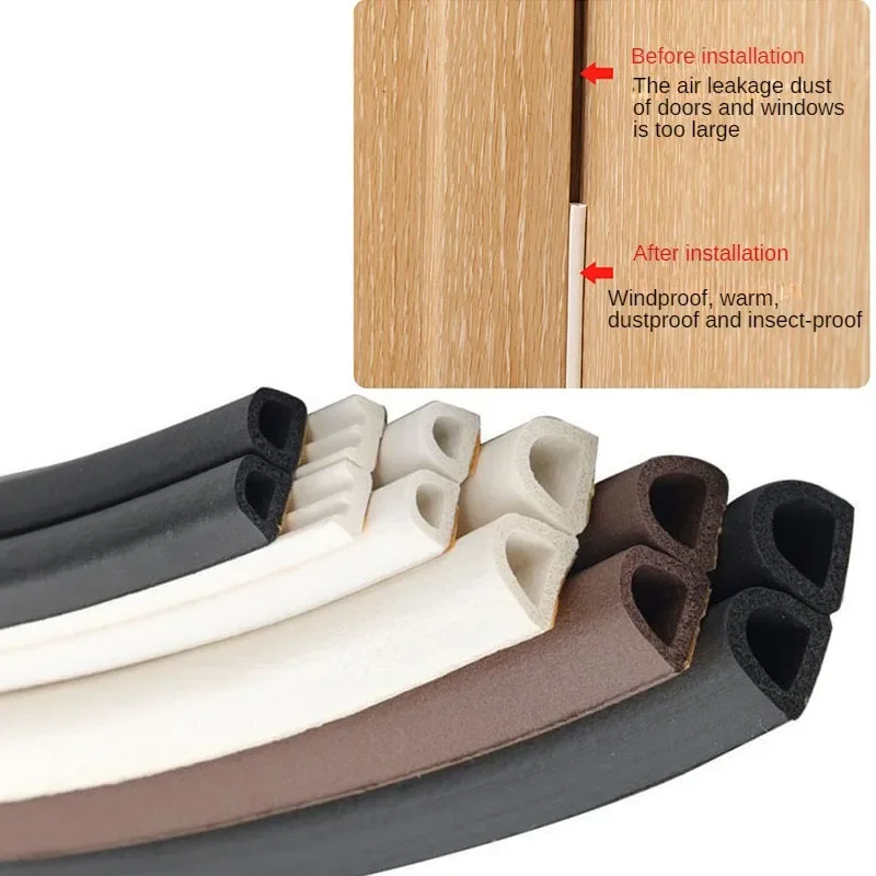 Уплотнительная лента для дверей диаметром 10 м, самоклеящаяся пенопластовая лента для стекла, окна, пылезащитная Звукоизоляционная уплотнительная лента Уплотнительная лента для дверей диаметром 10 м, самоклеящаяся пенопластовая лента для стекла, окна, пылезащитная Звукоизоляционная уплотнительная лента