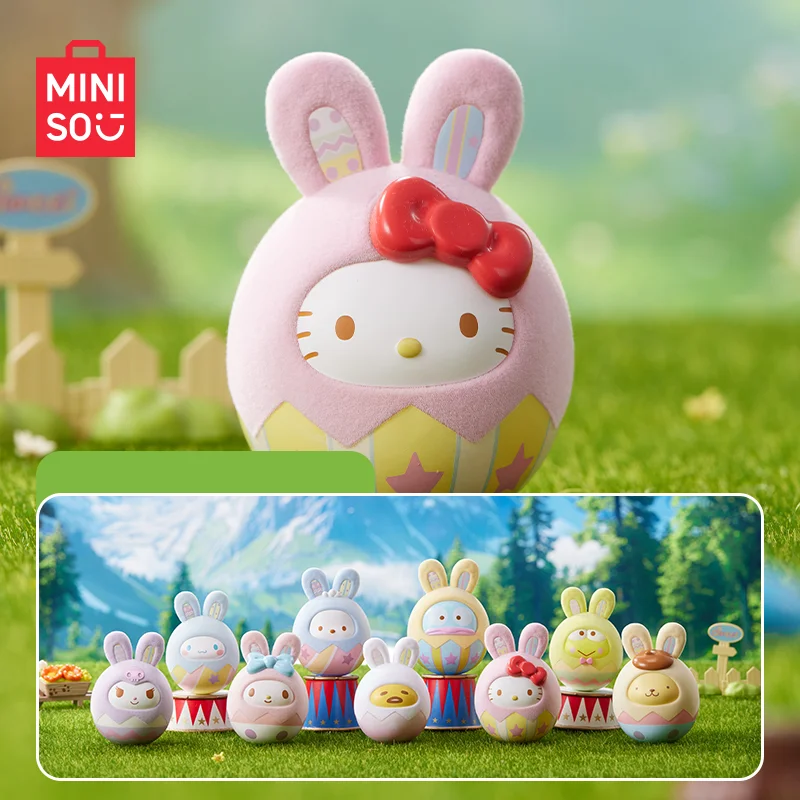 

MINISO Blind Box Sanrio Bunny Funny Egg Series Model Tumbler Kawaii Kuromi Desktop Decoration Ornaments Toy Girl Children's Gift