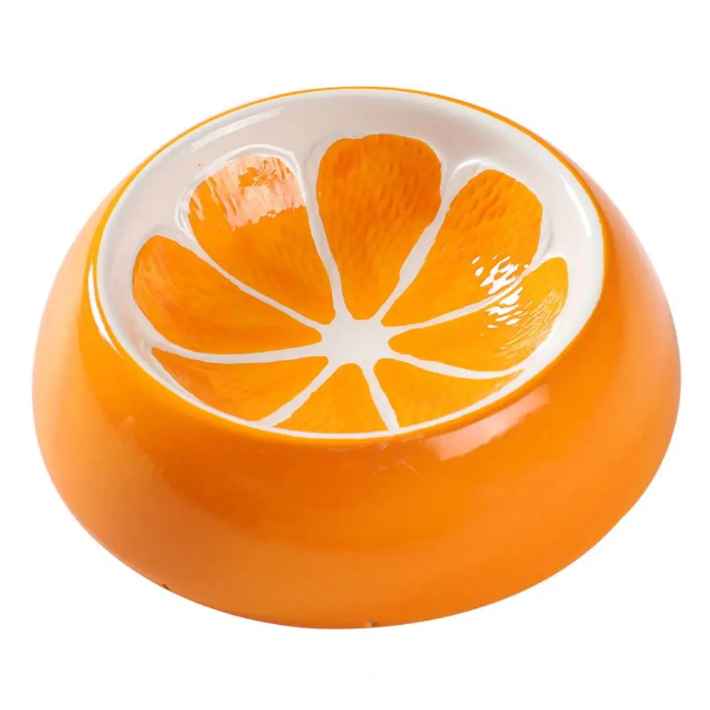 Ceramic Cat Bowl Cute Fruit Themed Elevated Design Anti Vomiting Eating Anti-spill Grooved Bottom Pet Cat Bowl