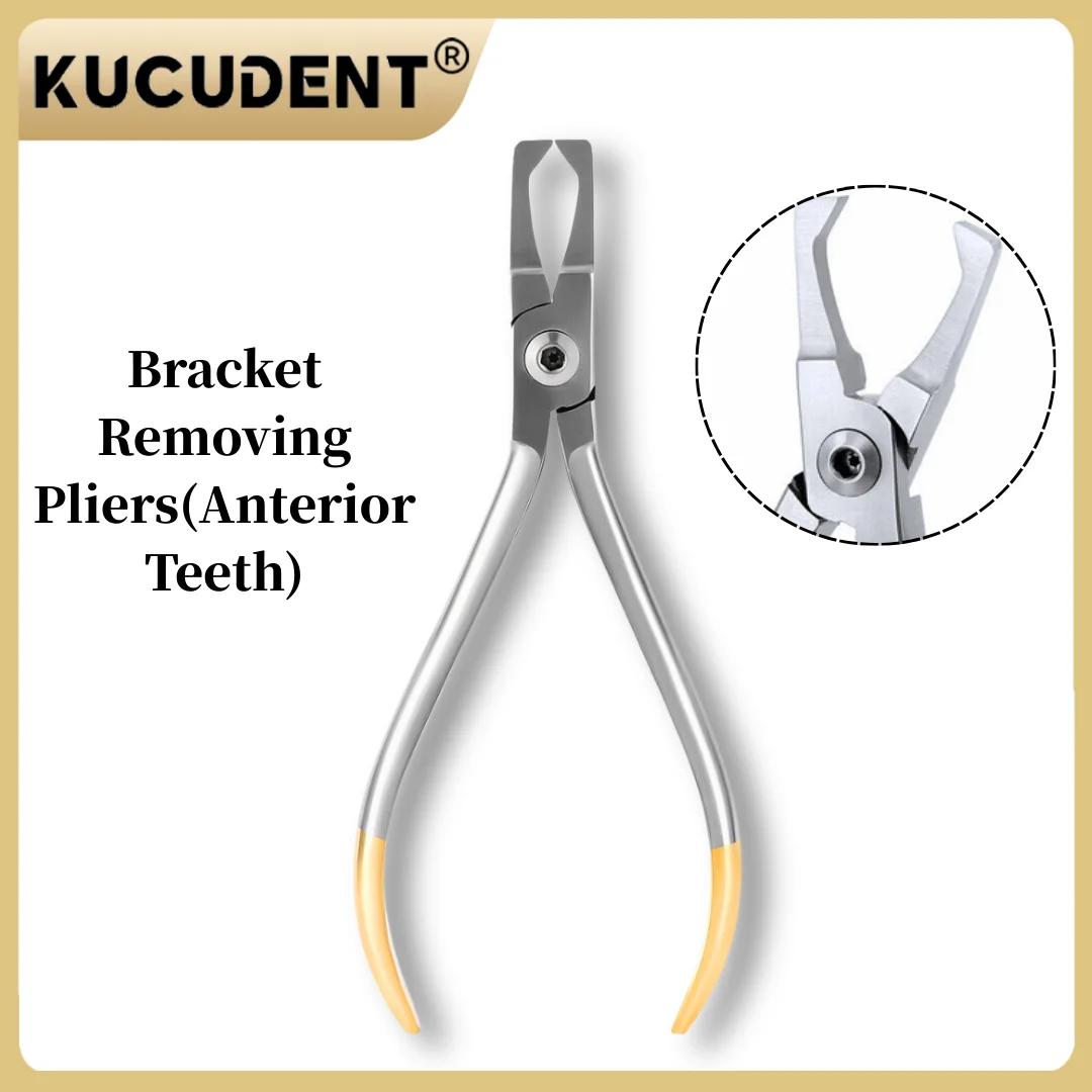 1 PC Dental Anterior Teeth Bracket Removing Pliers - Stainless Steel Orthodontic Forceps for Cutting Adhesive & Bracket Removal