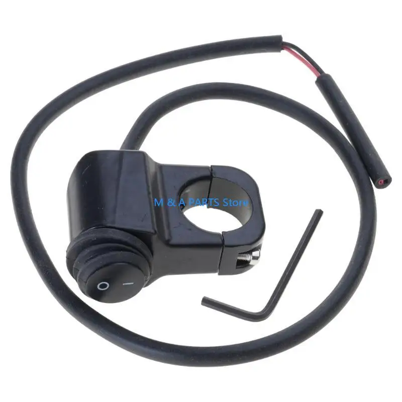 U1JF Motorcycle Handlebar Headlight Button Switch On/Off Fog Spot Light Switch Fit Motorcycles Motorbike Scooter ABS Material