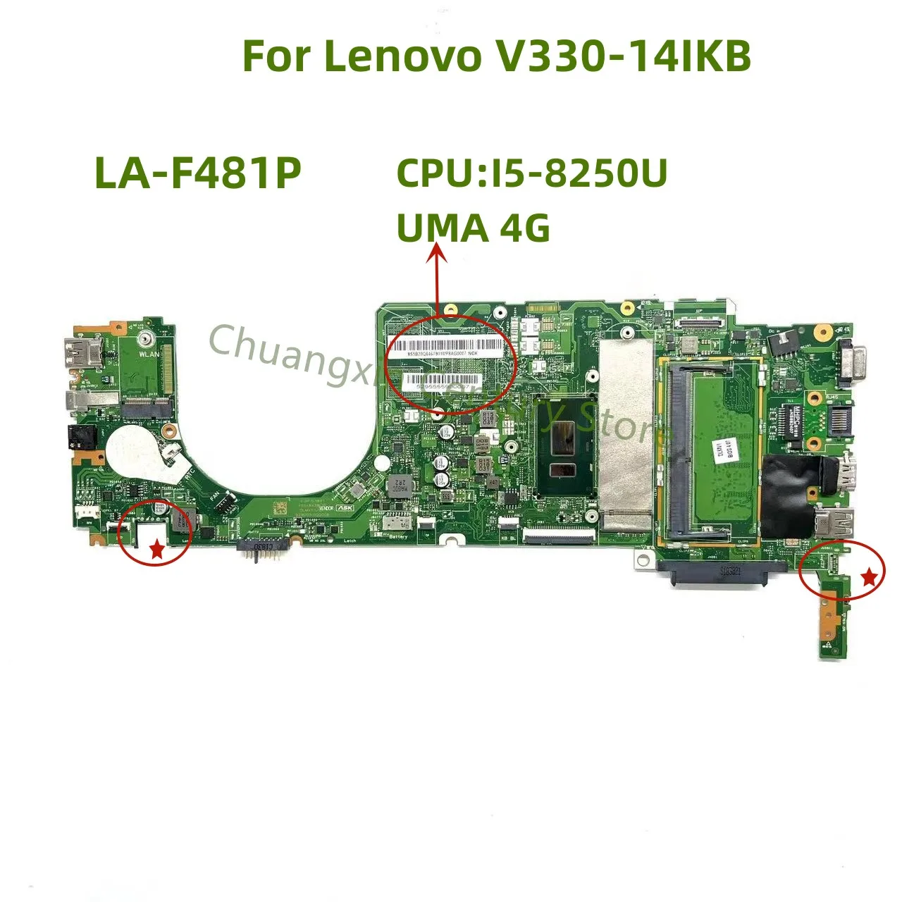 

Материнская плата Φ применима к ноутбуку Lenovo Φ FRU:5B20Q59791 CPU: Φ UMA 4G 100% проверено нормально перед отправкой