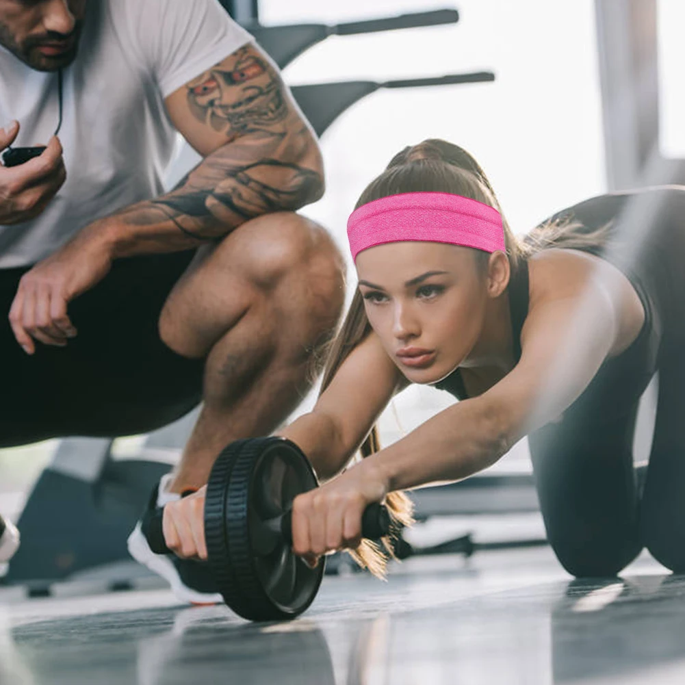 Fascia sportiva Fasce per capelli fitness Assorbimento dell'umidità Esercizio Fascia antiscivolo Traspirante per Yoga Tennis Basket