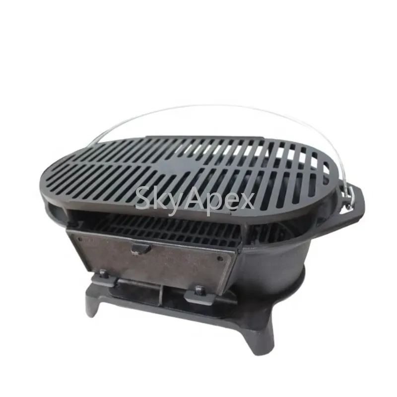 Lightweight Easy Clean High Efficiency Household Portable Folding Outdoor Camping Charcoal Barbecue Grill With Heat Resistant Ne