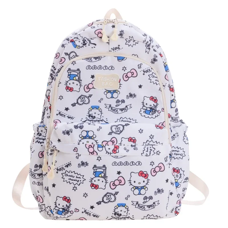 حقيبة ظهر للأطفال من سانريوس، حقيبة ظهر عصرية خفيفة للفتيات على طراز الكلية مطبوعة برسوم كرتونية، سعة كبيرة قابلة للتنفس، شخصية أنيمي
