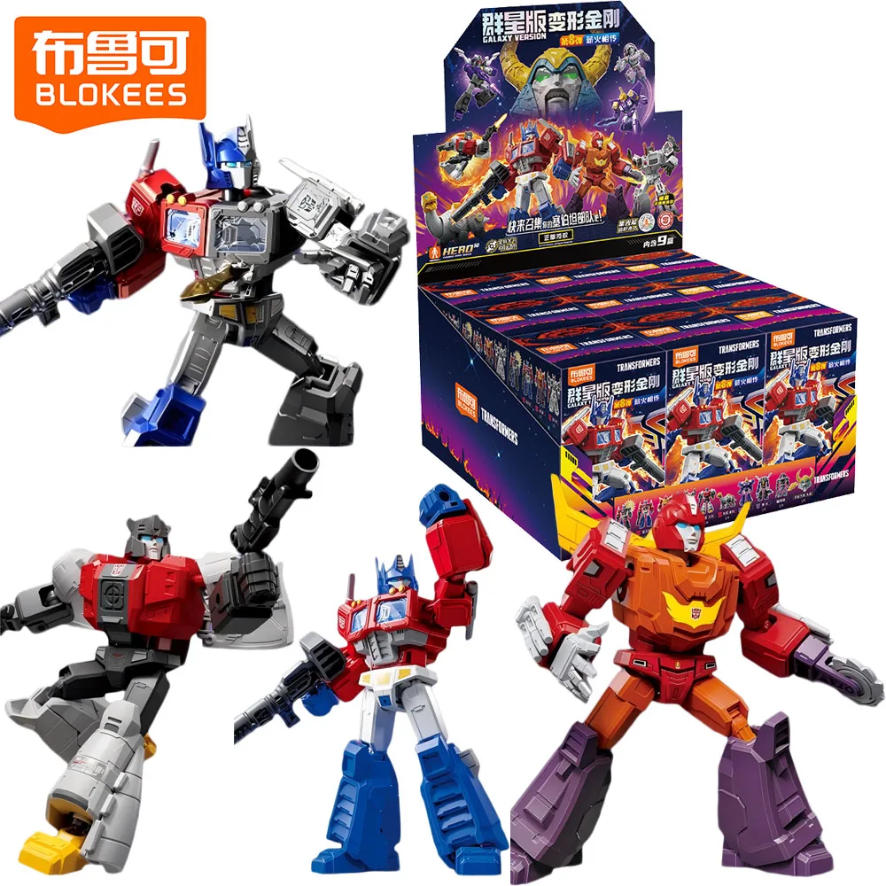 Oryginalne figurki Transformers Blokees, wersja Galaxy, Vol.8, Blind Box, Optimus Prime, trendy hobby, prezenty świąteczne.