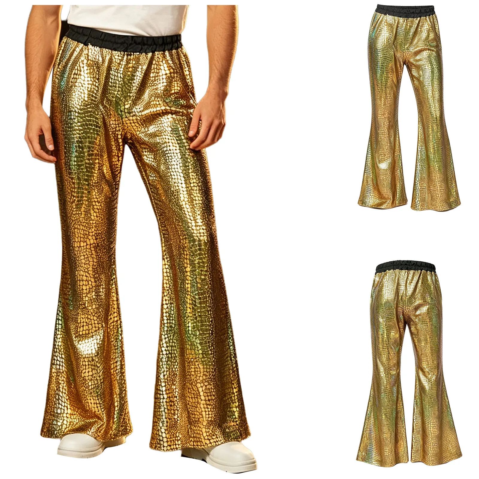 Erkek Parlak 70'ler 80'ler Dis - Wide Leg Trouser 70S incelemesi ve fiyatı