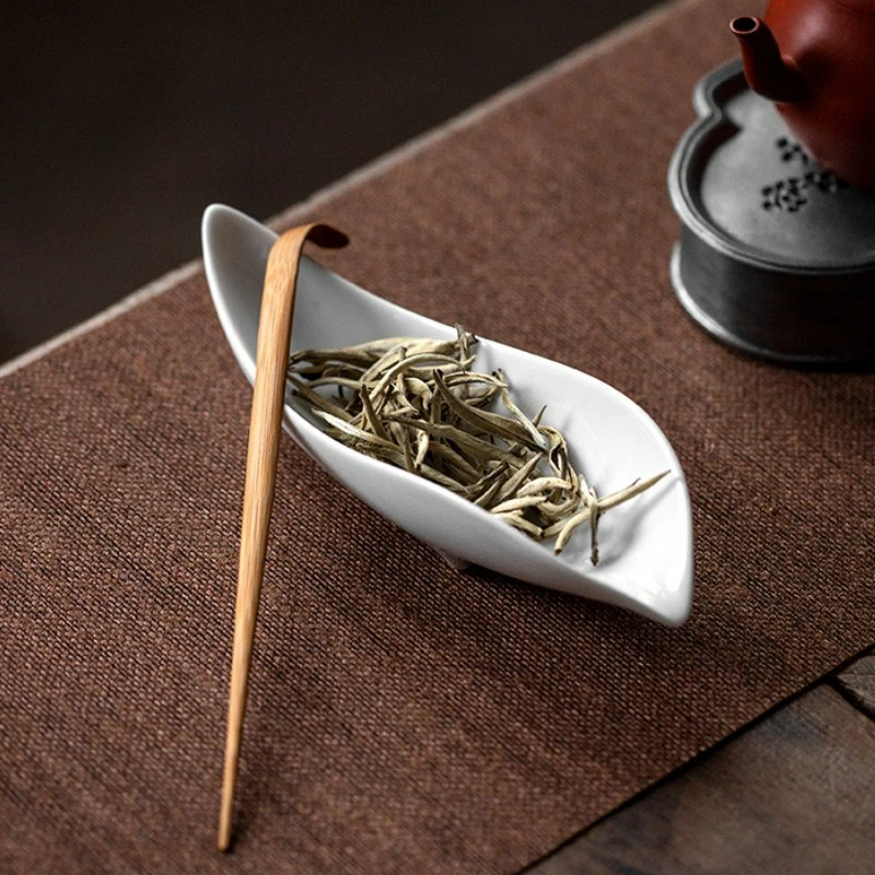 Janpanese Style Ceramic Tea Scoops Kung Fu Tea Ceremony Household Vintage Natural Tea Ceremony Tool Accessories 2025 New