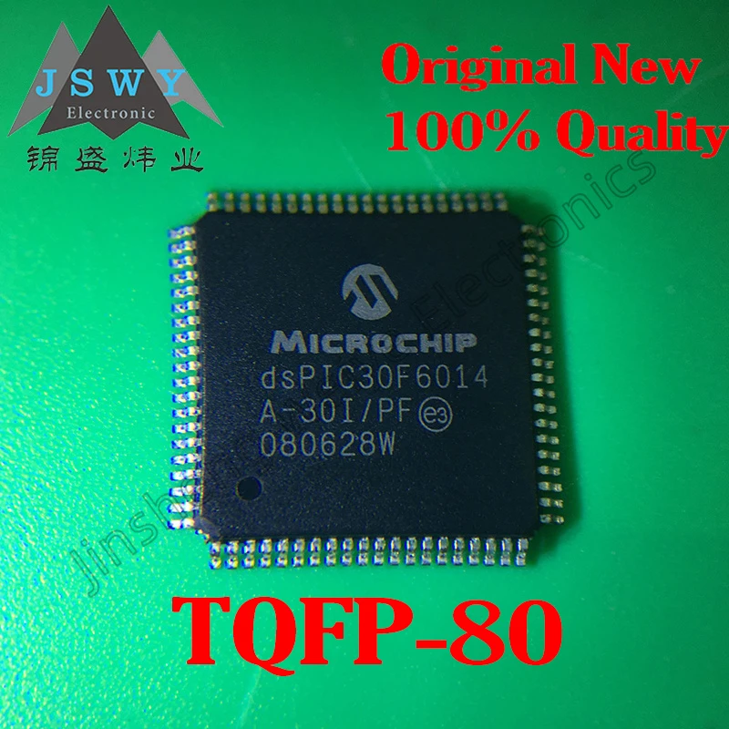 

(1 pcs) DSPIC30F6014A-30I/PF TQFP-80 DSPIC30F6014A/30 MHz 16-bit DSPIC/Original Stock Electronics