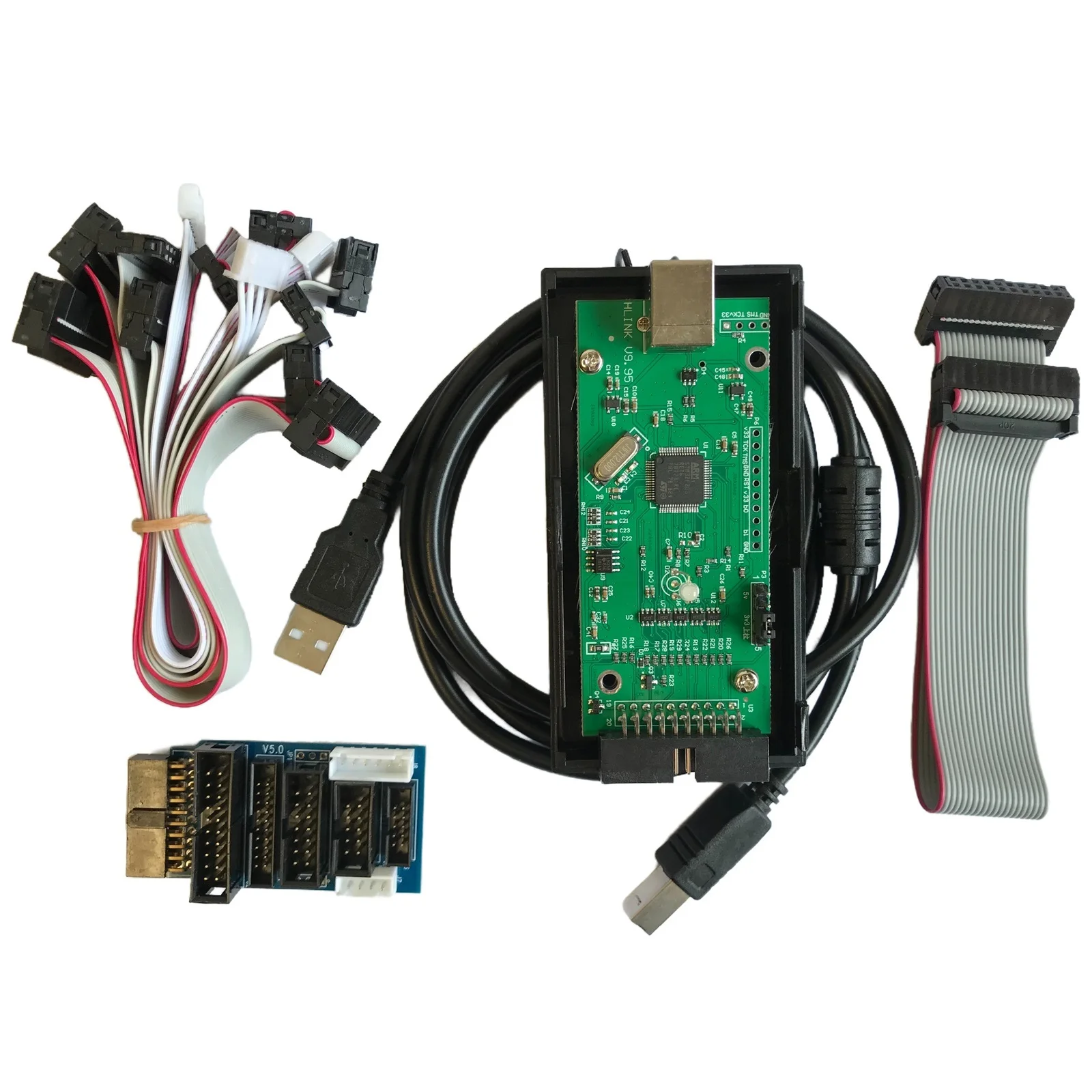 Jlink v9 j link v9 für J-LINK v9 arm emulator adapter schalt karte flaches band kabel für stm32 arm mcu usb jtag debug tool