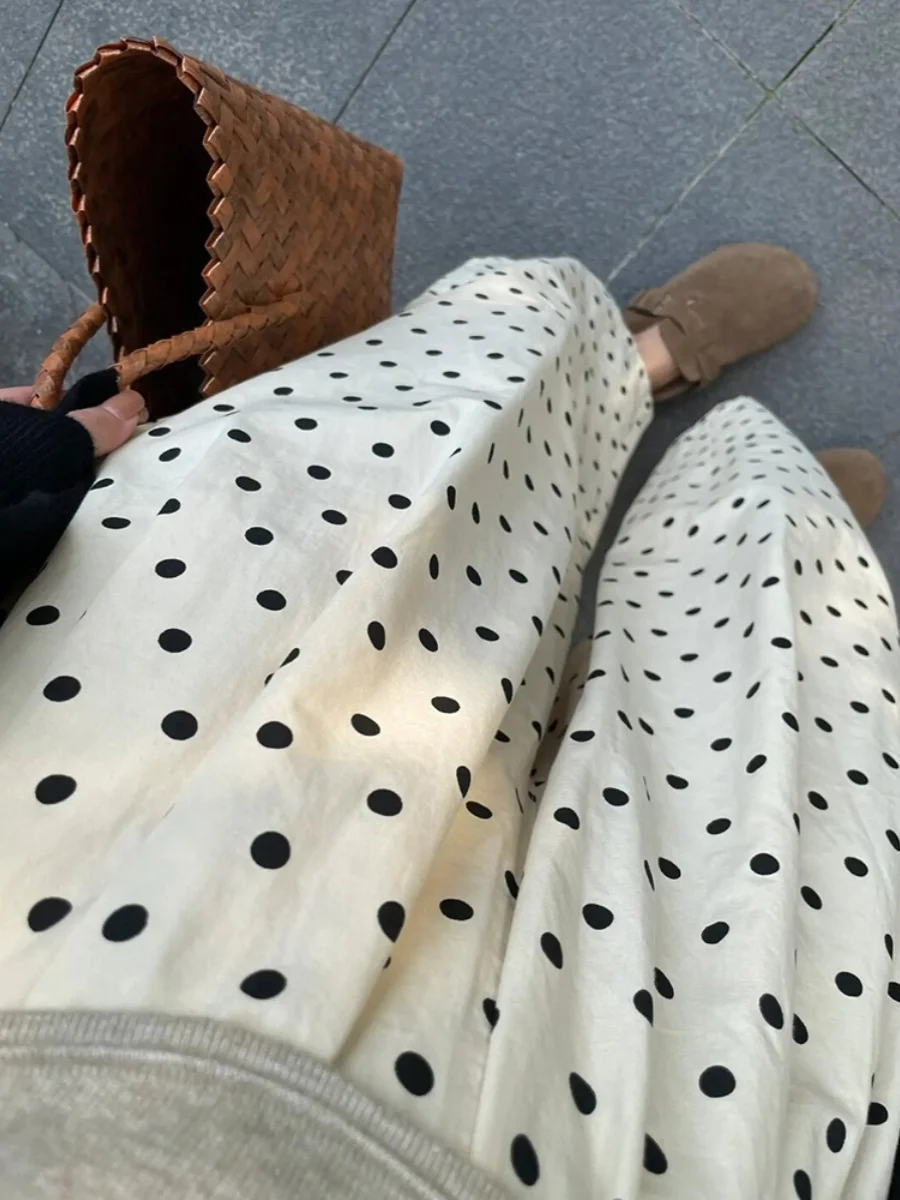 

Emily Clud Recommended Polka Dot Balloon Pants High Waist Slimming Casual Nine-Piece Women's Straight Leg Pants