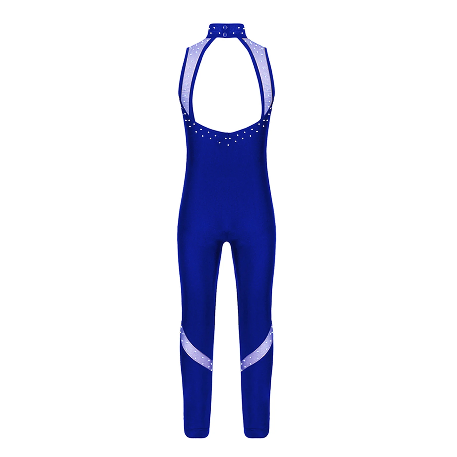 Artistic Gym Suit for Girls Kids Sleeveless Leotards Body Suit Dance Rhythmic Gymnastics Ballet Jumpsuits Performance Costume