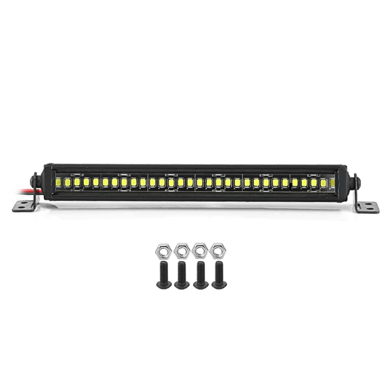 BNVN-RC lâmpada de teto do carro 24 36 barra de luz led para 1/10 rc crawler axial scx10 90046/47 scx24 wrangler d90 trx4 corpo