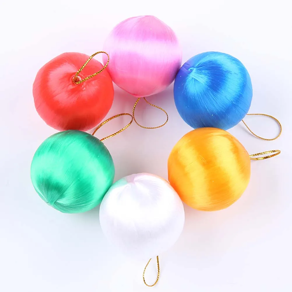

6Pcs Christmas Tree Ball Pendant Colorful Holiday Decor for Home Store Office Beautiful Xmas Hanging Embellishments