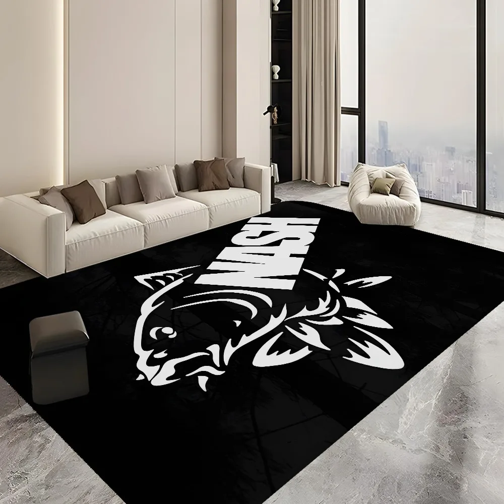 

Nash Fishing Logo Large Carpet Rug for Home Living Room Bedroom Sofa Doormat Decor Kids Play Area Rug Carpet Non-slip Floor Mat