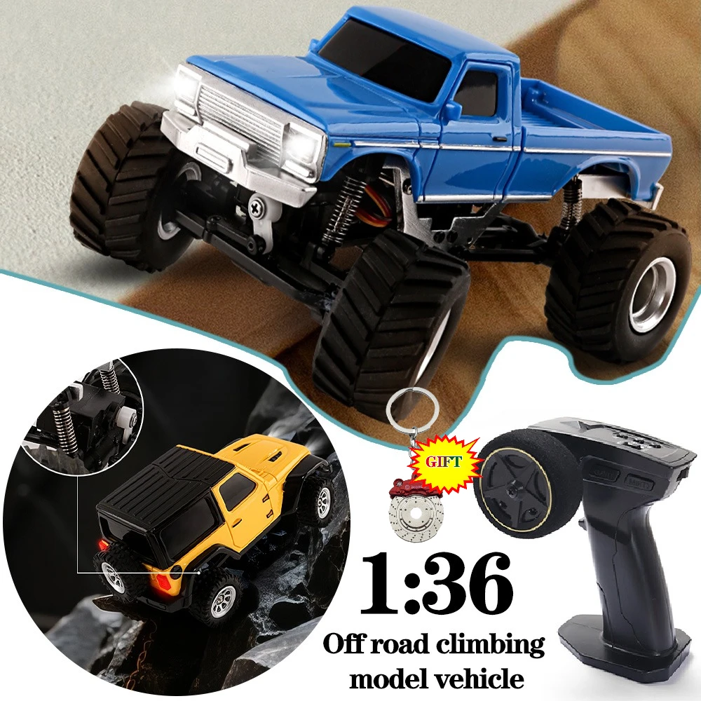 

Electric Light Car Model Toy for Boy's Birthday Gift New Product: 1/36 Full Scale Remote Control RC Bigfoot Climbing Car 2.4G