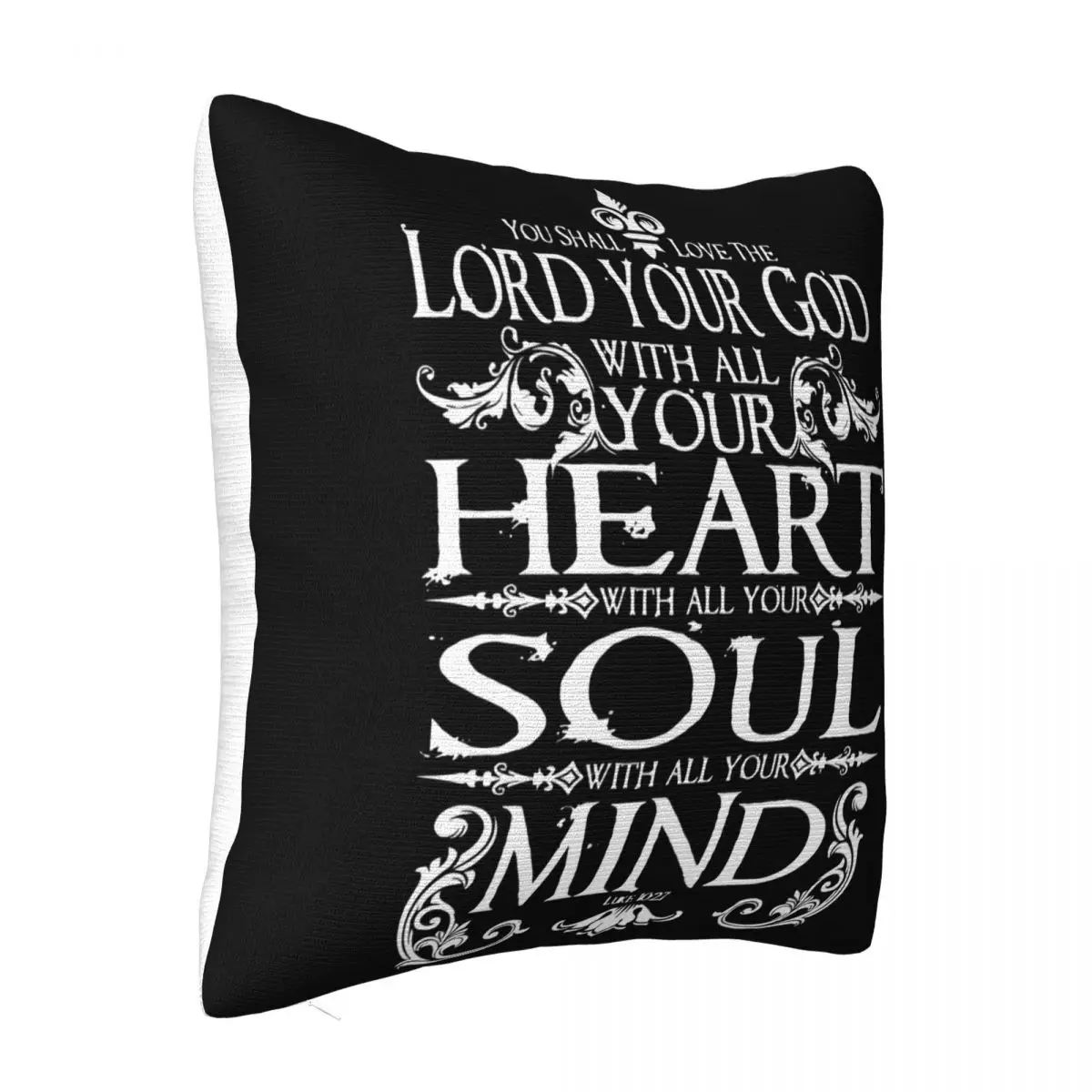 Love The Lord Your God Jesus Christian Cotton Unisex Splicing Hip-Hop Anime Youth More Size Pillow Case