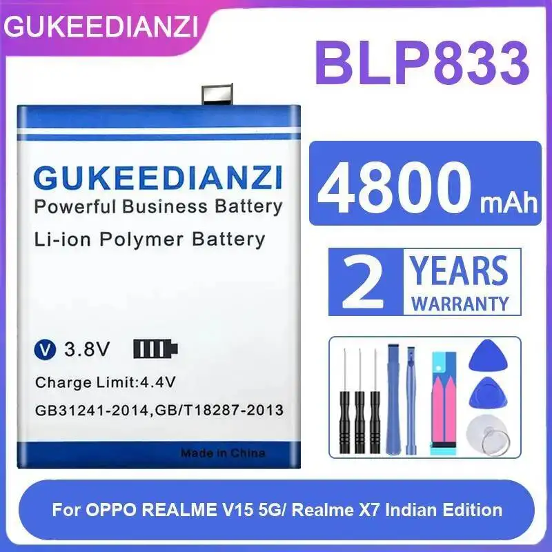 

BLP833 For Oppo Realme V15 5G X7 Indian Edition Mobile Phone Battery High Capacity 4800Mah