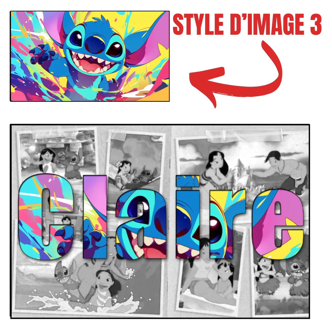 اسم شخصي بدون إطار ملصق ديزني فيلم الفن قماش المشارك ليلو وستيتش اللوحة الزخرفية لوحة على الحائط لتزيين المنزل هدية