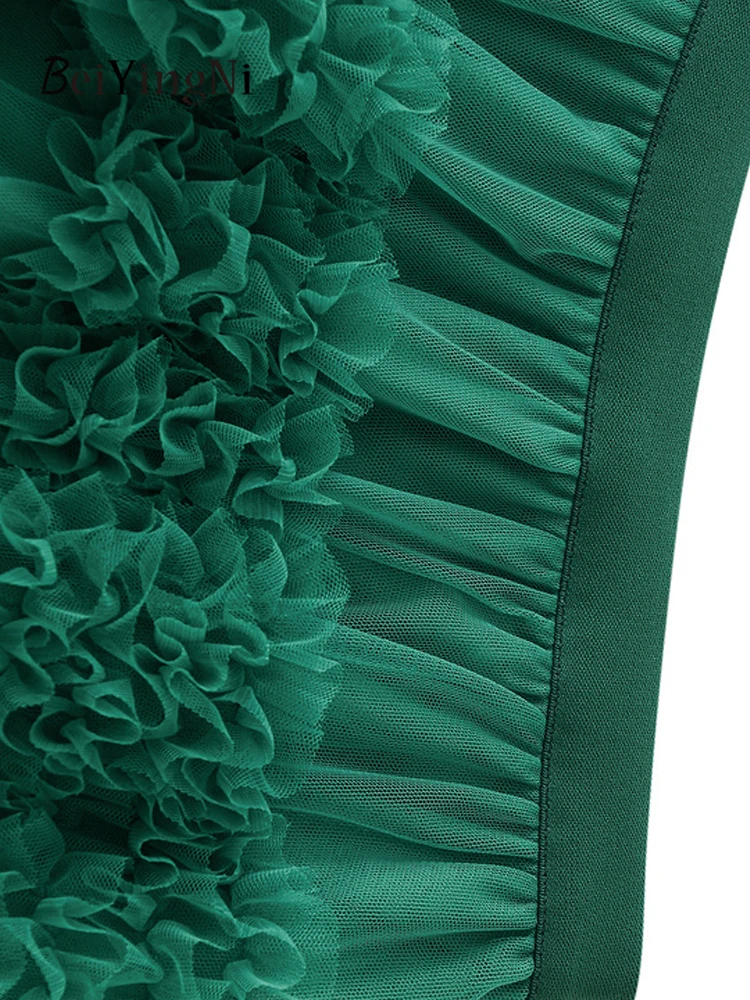 ベイインギー レディース ハイウエスト ふわふわ マキシスカート 無地 ヘビーインダストリー レース メッシュ Aライン ロングスカート 女性用 フレンチ エレガント ピンク スカート