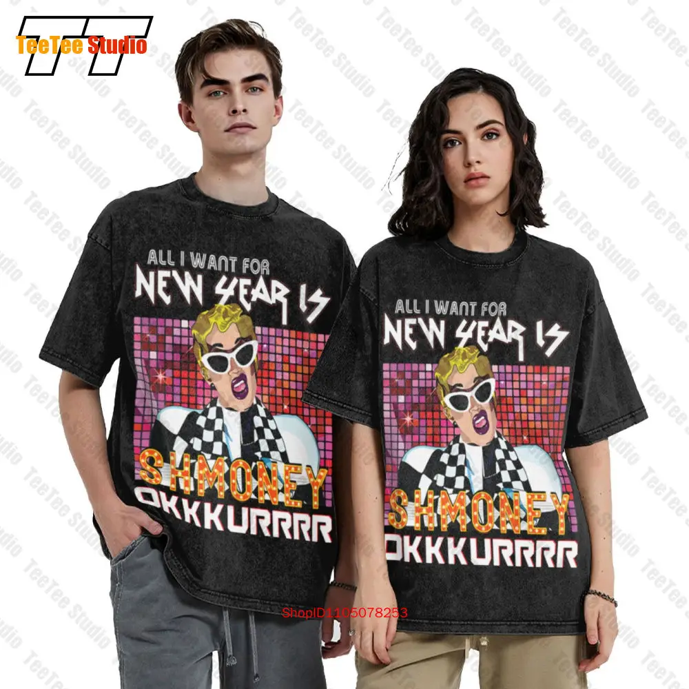 Todo lo que quiero para el Año Nuevo es Shmoney Okkkurrrr Cardi B camiseta gimnasio hombres camiseta 6F1O