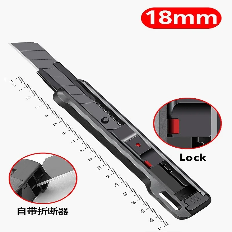 Multifunctional Utility Knife Heavy-duty Thickened Stainless Steel Cutting Carving Unboxing Automatic Rebound High Quality Tool