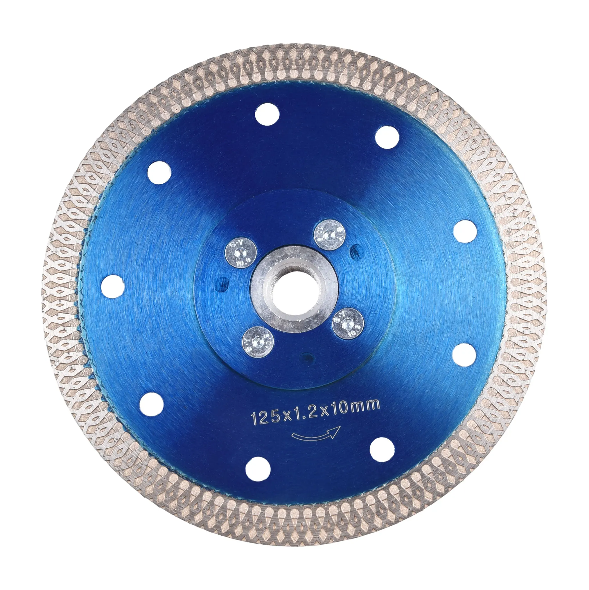 1Pc Lama per sega diamantata con flangia filettata 105/115/125mm Disco da taglio per piastrelle Porcellana Pietra Macchina da taglio Parti di utensili