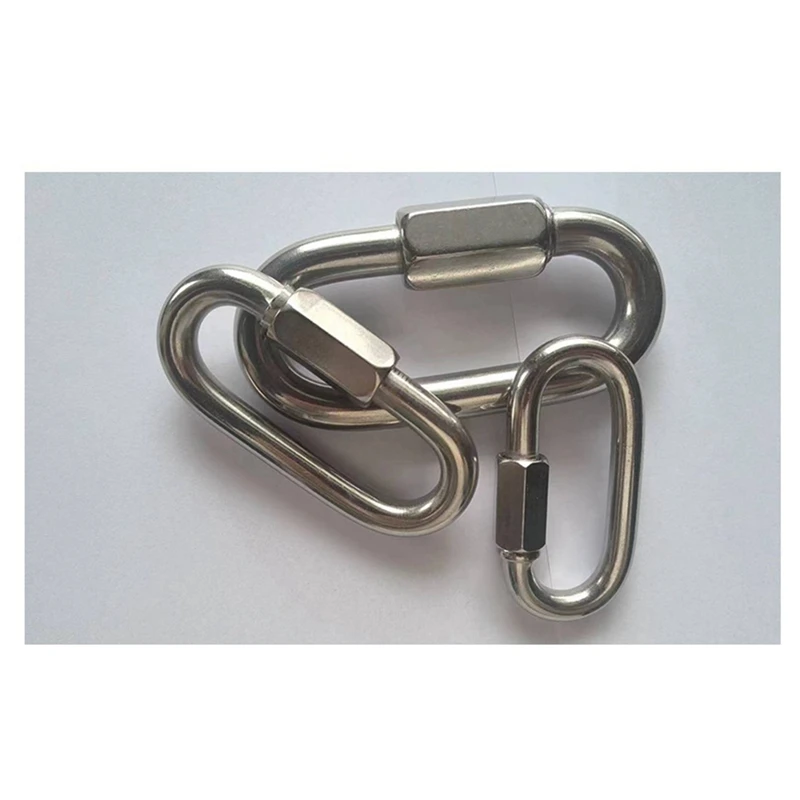 BAAY 304 แหวนเชื่อมต่อสแตนเลส,แหวนเชื่อมต่อโซ่ด่วน,คาราบิเนอร์ปีนเขารันเวย์,หัวเข็มขัดประกัน