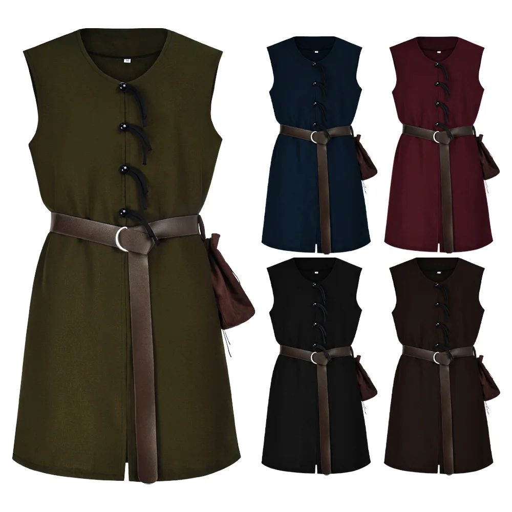 

Medieval Vintage Vest Cosplay Costume Renaissance knight Retro Vest Halloween Carnival Party Clothing