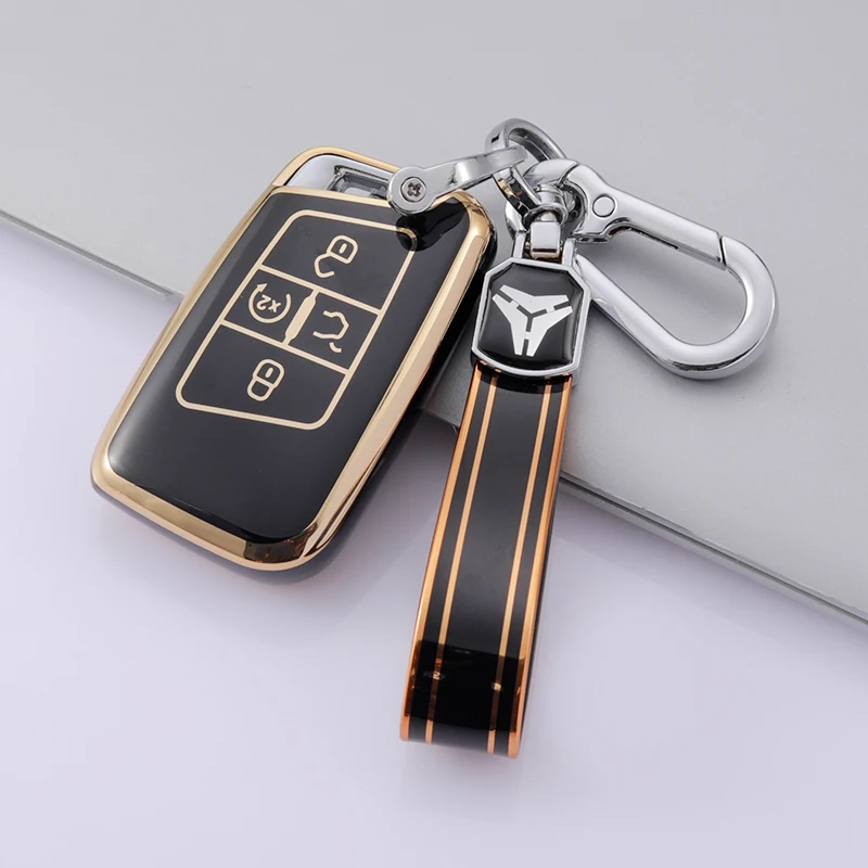 4 Button TPU Smart Key Case Cover for Volkswagen VW 2018 Atlas Tiguan Golf 7 Magotan Fob Remote Holder Shell Keychain