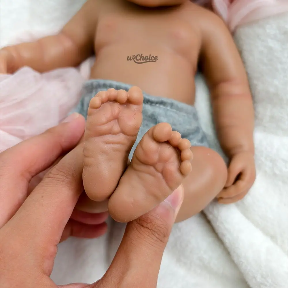 Donkere huid Loulou 12 inch babyjongen hele lichaam zachte siliconen herboren pop realistische wasbare handgemaakte pop voor rollenspel kinderen speelgoed