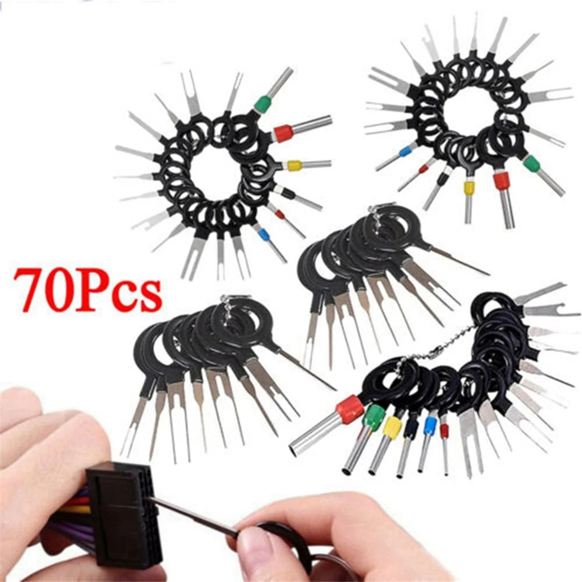 

70 Piece Set Terminal Puller Removal Tool Automotive Home Appliance Nail Pulling Tool Set Connector Remover