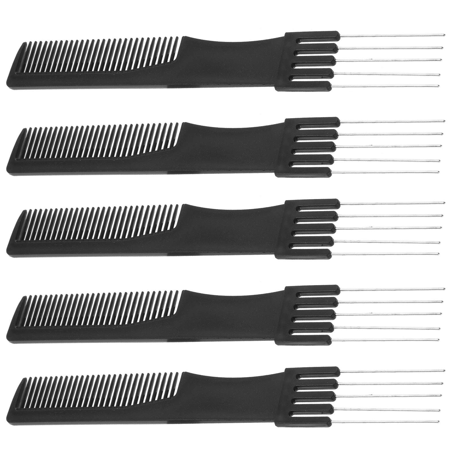 

5 Pcs Brighten Miss Hair Straighteners Teasing Brush Tease Comb with Pick Hairdressing